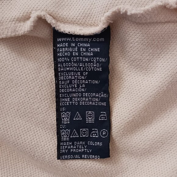Tommy Hilfiger Golf Polo Mens Shirt Size X-Large Cream Short Sleeve Logo READ - Picture 8 of 9